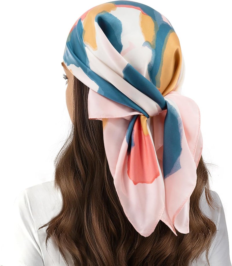 vimate Head Scarf for Women Hair 27'' Square Satin Silk Feeling Bnadana Neck Scarf Handbag Accessories Etc - Image 2